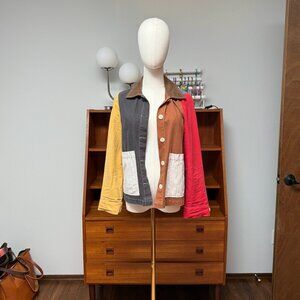 The Great. The Chore Coat Color Blocked Cotton Jacket Size 0 XS Extra Small
